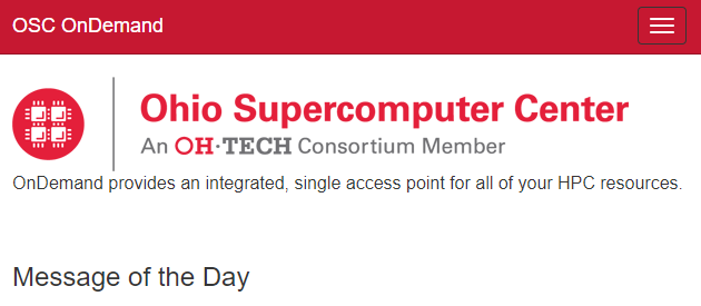 OnDemand | Ohio Supercomputer Center